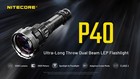 Nitecore P40 3171 Yards Ultra Long Throwing Rechargeable Lep Flashlight