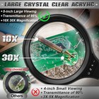 Nzqxjxz 10x 30x Large Magnifying Glass With Light And Stand  5-inch Led Black 