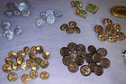 Great Lot  151  Antique  Metal  Buttons  All In Sets  Many Designs  Bicycle   