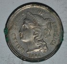 1865 Three Cent Piece Unc Corrosion     3496