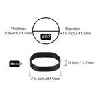 Size  82 Tactical Rubber Bands - 50 Pieces - 2 1 2 X Inch  Black