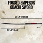 Forged Emperor Odachi Sword  Carbon Steel Blade  Black Scabbard  62 1 4  Overall