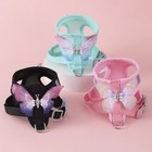 New Breathable Cute Butterfly Cat Harness Set Small Dog Puppy Chest Vest Leash