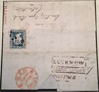Lucknow 1855 Entire Letter Franked India 1854 Lithograph 1 2a Blue Sg6 On Cover