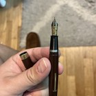 Vintage Sheaffer Brown Fountain Pen 14k Nib   Pencil Set