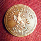1863 United States Copper Tradesmen Trade Token - Good For One Cent
