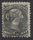 Canada  21a 1 2c Large Queen P11 5x12 Fine Centered Cork Cancel