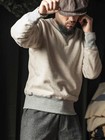 Bronson 1930 s V-neck Insert Boxing Sweatshirt Men Pullover Cotton Terry Hoodie