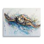 Framed Modern Sea Turtle Canvas Wall Art For Bathroom nautical Ocean Sea Turt   