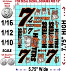 White Vinyl Sticker Sheet 141 Hooters-r c Model Die-cut-decals 1 12-1 10 Traxxas