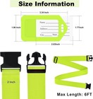 8 Pack Luggage Straps And Tags Set - 4 Straps  4 Tags  Tsa Approved  Green