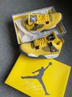 Men s New  Jordan 4 Retro  tour Yellow  Netted Retro Basketball Shoes