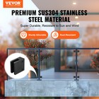 Vevor Glass Clamp 40 Pcs Square Railing Bracket For 0 31  -0 47   Glass Black