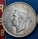 1941 United Kingdom 2 Shillings - George Vi - Great Britain England - Silver