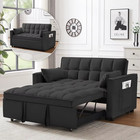 3 In 1 Convertible Sleeper Sofa Bed  Futon Couches For Living Room With Side Poc