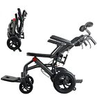 Foldable Reclining Wheelchair  Can Tilt 165     With Adjustable Headrest portable