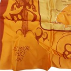 Souvenir Scarf New Zealand Map Maori Tiki Rock Art Location Landmarks 27  Square