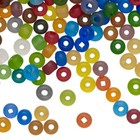 Czech Glass Translucent Frosted Mixed Colors  4 Round Seed Beads 50 Grams 450   