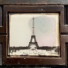 Antique Lead Coin Bank   Sacre-coeur Church   Eiffel Tower   Hinged Lid   Rare