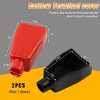 Ohleats 2 Pcs Battery Terminal Cover  Soft Rubber Positive Negative 2 