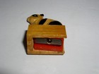 Penguin Brand Panda Bear Vintage Pencil Sharpener Wood Gloss Finish Red