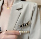 Pearl Silver Gold Scarf Brooch Pin Muslim Hijab Clips Headscarf Shawl Women Girl