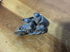 Barclay Manoil Lead Toy Soldier Motorcycle Sidecar Machine Gun Gunner Vintage