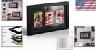 Elegant Wooden Sports Card Display Case With Magnetic Holder   3 Card Capacity