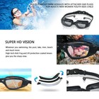 Swim Goggles Uv Protection Anti-fog Swimming Glasses W earplugs For Men Women