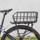 Rear Bike Basket - Bicycle Rear Basket With Cargo Net And Waterproof Cover