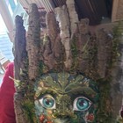 Hand Made Vintage Unique One Of A Kind The Dryad s Face Mask Tree Bark Framed 