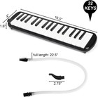 32 Key Melodica With Carrying Bag  Double Tubes Mouthpieces  Wipe Cloth  Air    