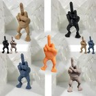 Middle Finger Figure With Legs  Sculpture Gifts  Funny Decor Desk 3in  Flesh 