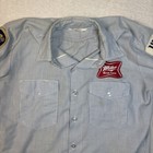 Vintage Miller High Life Beer Delivery Uniform Work Shirt Short Sleeve 14-14 1 2