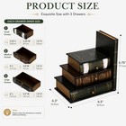 Fasmov Decorative Wooden Bookends  Vintage Library Book Style Retro