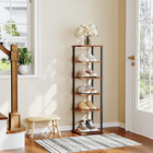 Vertical Shoe Rack  6-tier Narrow Shoe Shelf  Shoe Storage Organizer