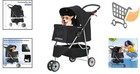 Pet Stroller Foldable Dog Cat Jogger 3-wheel Weather-resistant Travel