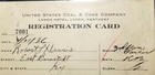 Rare 1936 Mining U s  Coal   Coke Lynch Hotel Registration Card Lynch  Kentucky