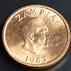 1983 Zambia Coin Two Ngwee - Km 10a - 21mm - Flying Martial Eagle Africa
