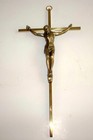 Vintage Religious Metal Crucifix Cross Coffin Burial Adornment Jesus Inri W box