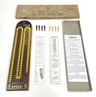 Vtg Drueke Club Master Cribbage Board No  1957 Large Peg Holes Complete Set Nos
