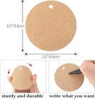 100pcs Kraft Paper  Tag With String 2 2   Round Paper Tags Blank Hang Tags Brown