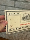 H h  King Flour Mills Company Advertising Ink Blotter - Faribault  Minnesota