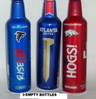2022 Empty Aluminum Bottles Atlanta United Fc falcon Razorback Football Bud Beer