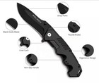 Rolsch - Black Tactical Knife - Spring Assisted Folding Knife