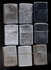 All 9 Full Size Original Zippos Years Mid 1960 s
