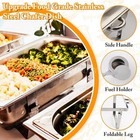 Chafing Dish Buffet Set 6 Pcs 13 7 Qt Stainless Steel Chafer For Catering W Clip