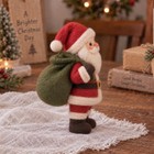 Needle Felted Santa Claus Figurine  Handmade Wool Christmas Shelf Decor