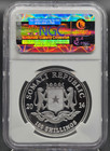 2014 Somalia African Wildlife Elephant 1 Oz  999 Silver Ngc 100 Shillings   1036