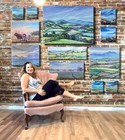 Sophie Dare  Original Art  6x6x1 5 Abstract Landscape Mixed Media Textured Art 1